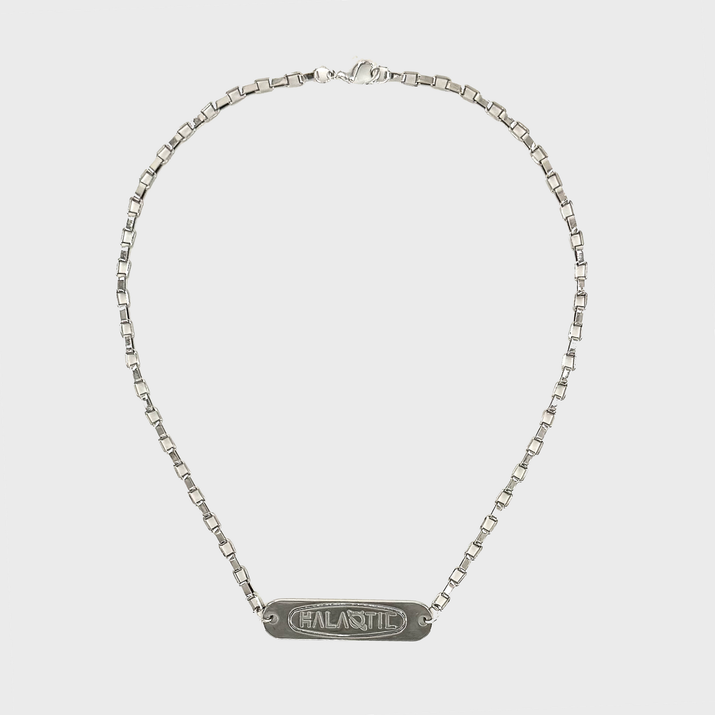 ALUMINUM BRANDED NECKLACE