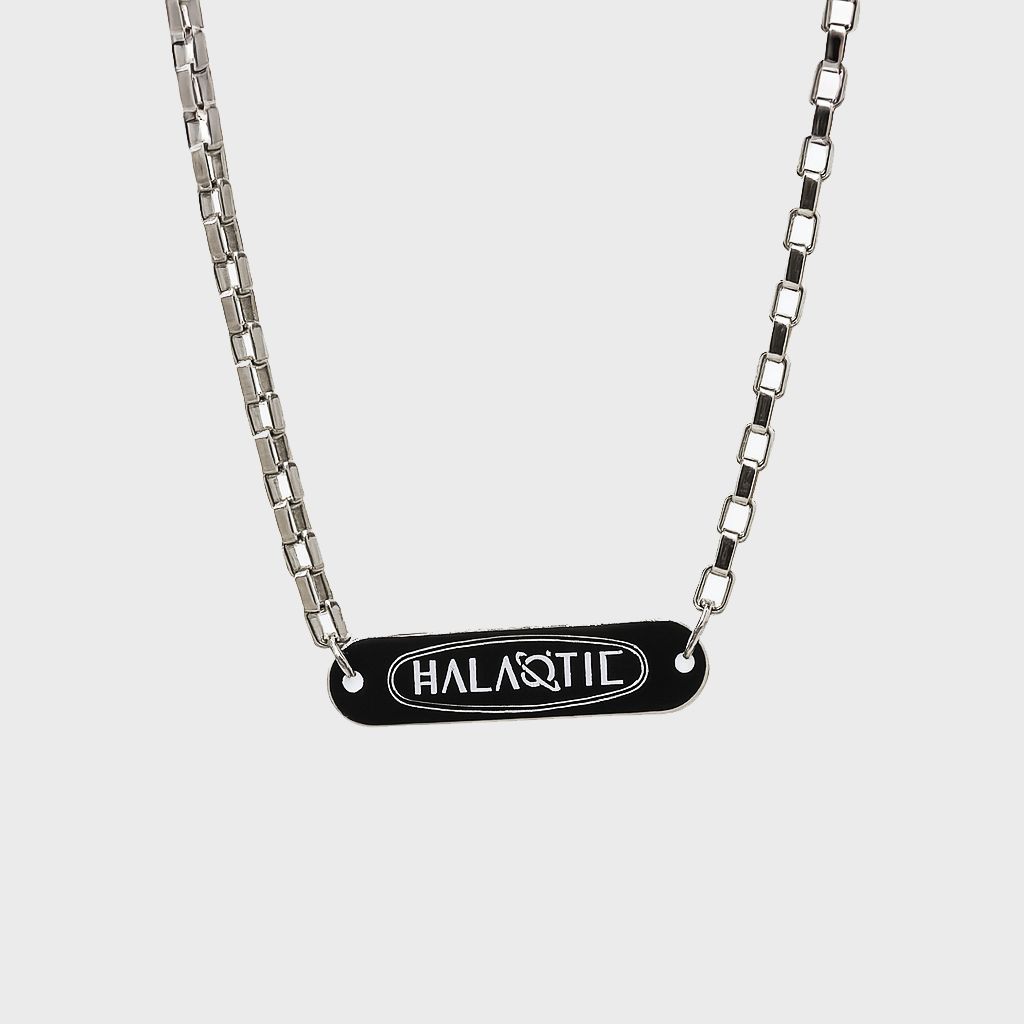 ALUMINUM BRANDED NECKLACE