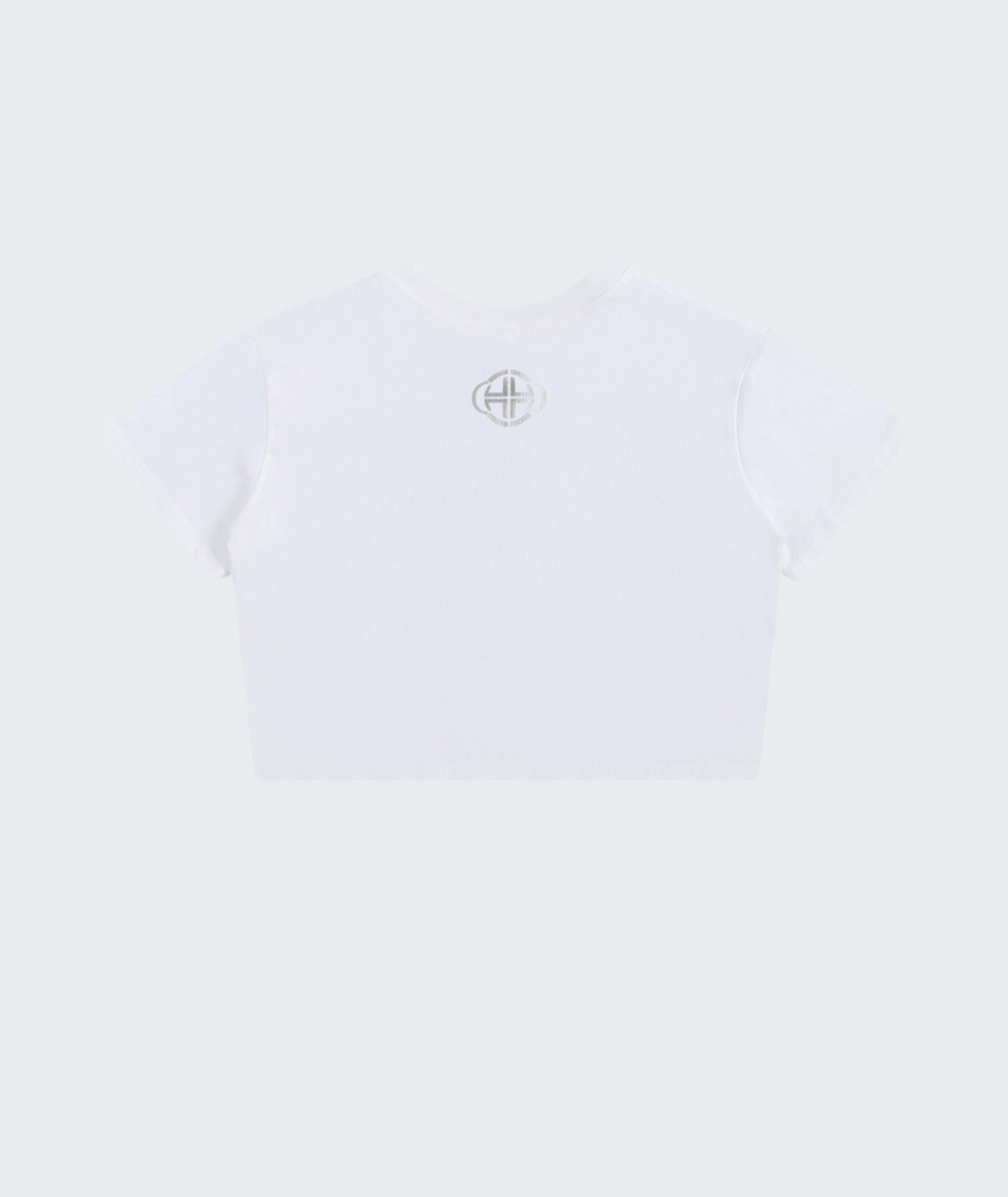WHITE CROPPED T
