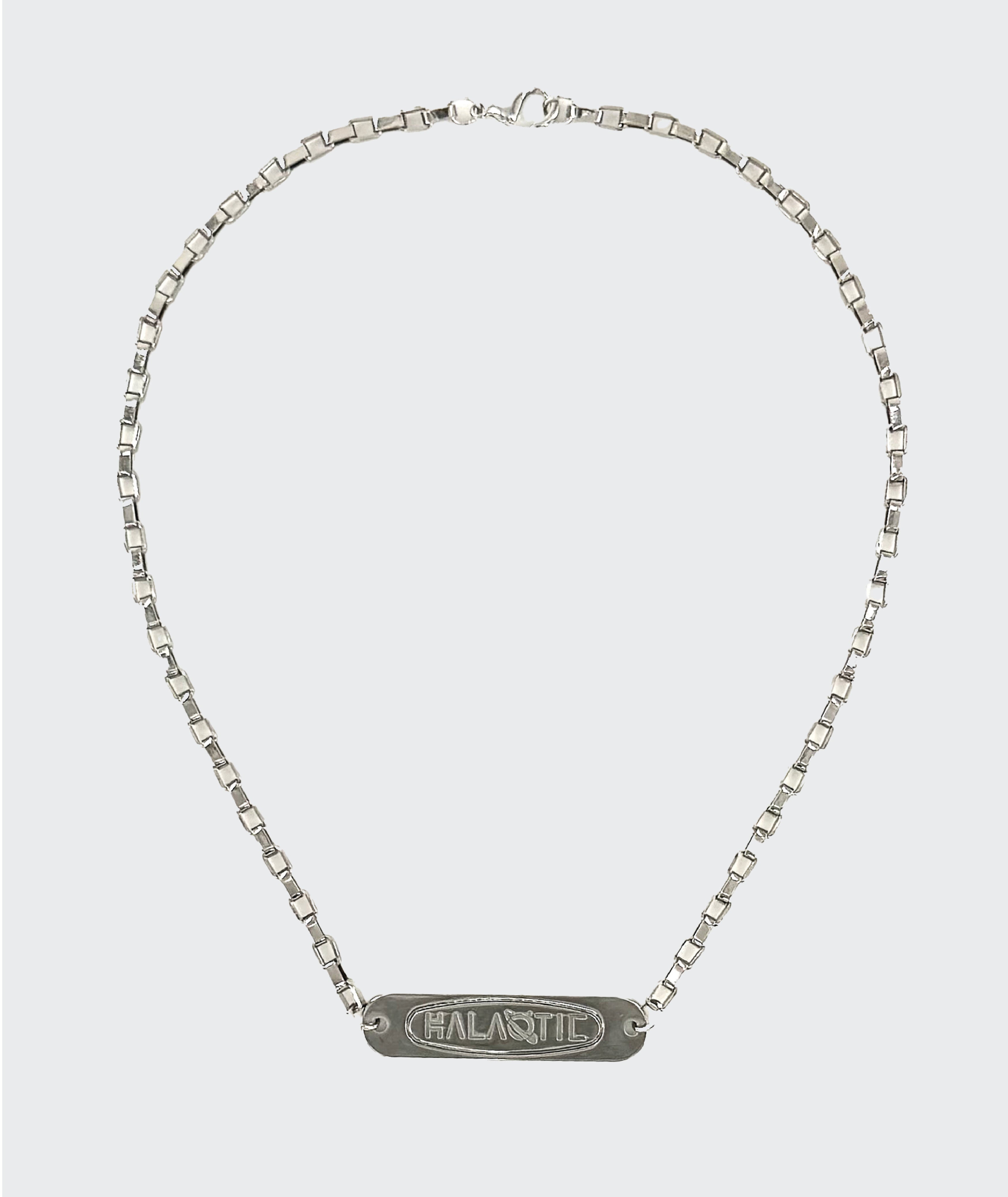 ALUMINUM BRANDED NECKLACE