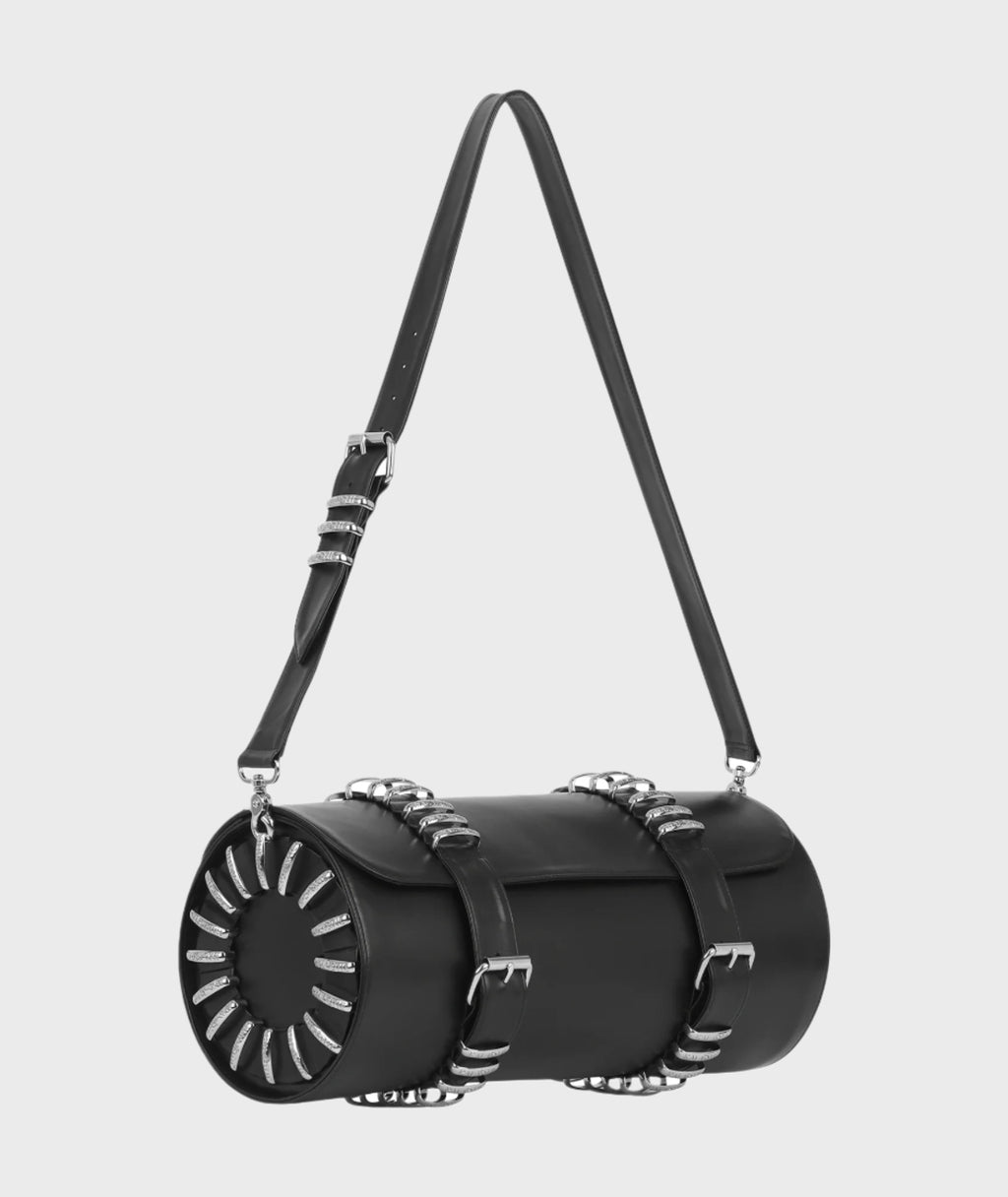 BLACK DUFFLE BAG