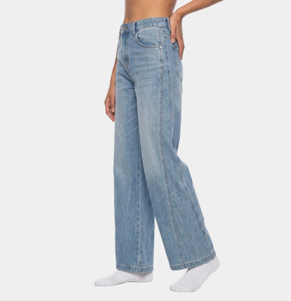 WOMEN'S HIGH RISE WIDE LEG JEANS