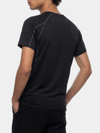 BLACK/GREY PERFORMANCE CONTRAST STITCH T