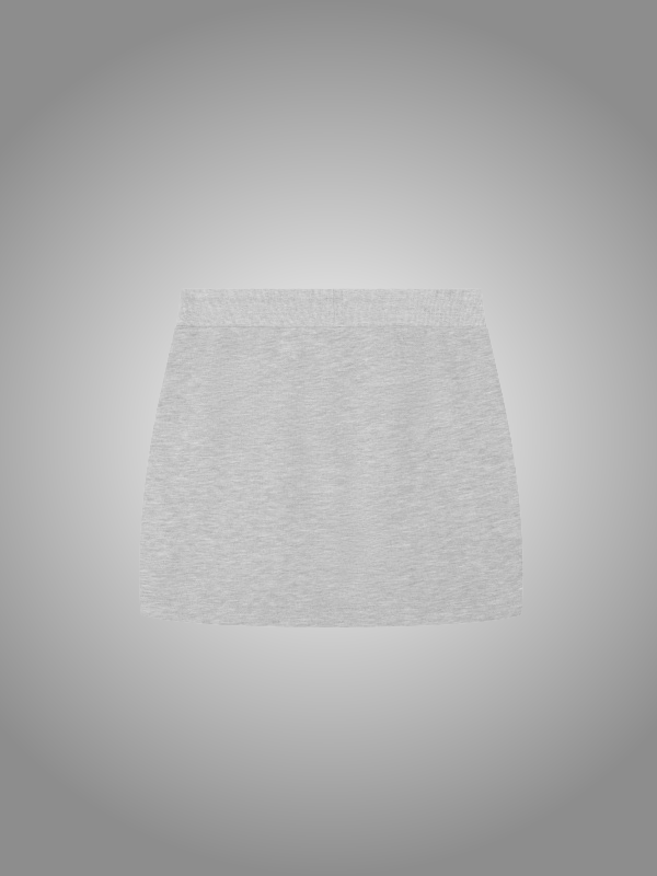 GREY DRAWSTRING SKIRT
