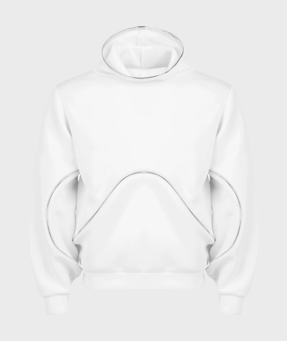 WHITE CYBER HOODIE