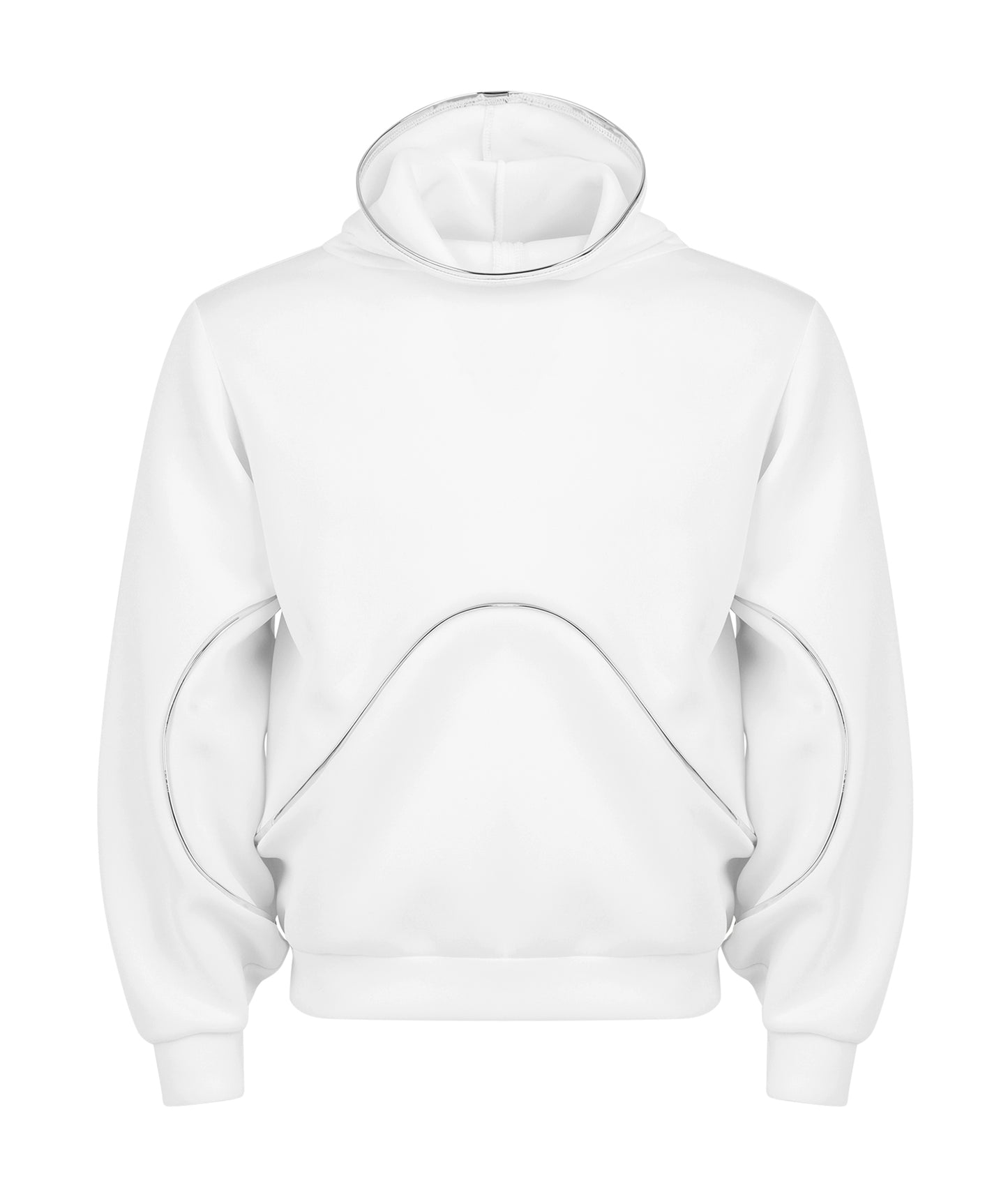 WHITE CYBER HOODIE