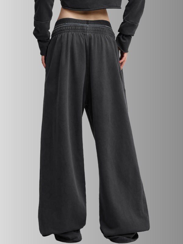 BLACK WAIST SWEATPANTS