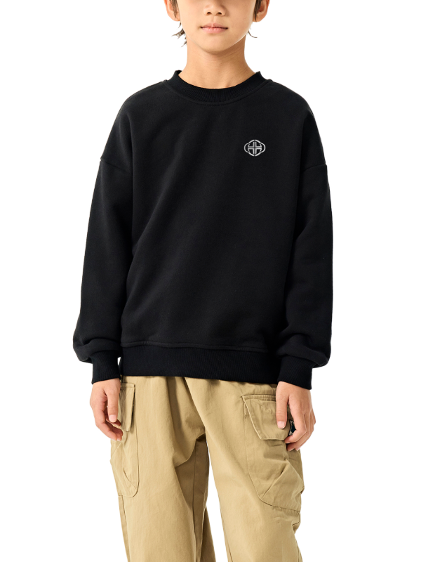 KIDS BLACK CREWNECK