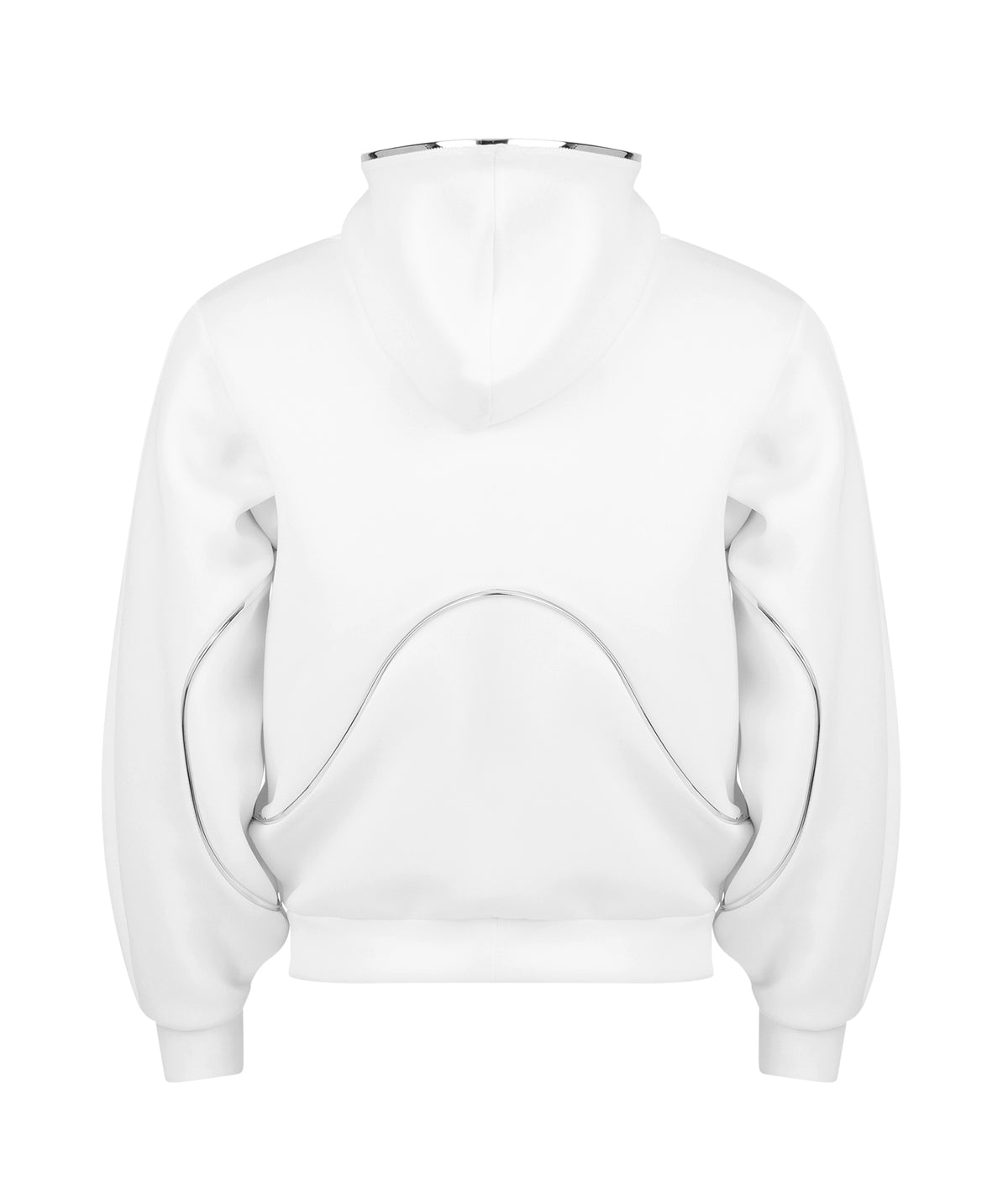WHITE CYBER HOODIE