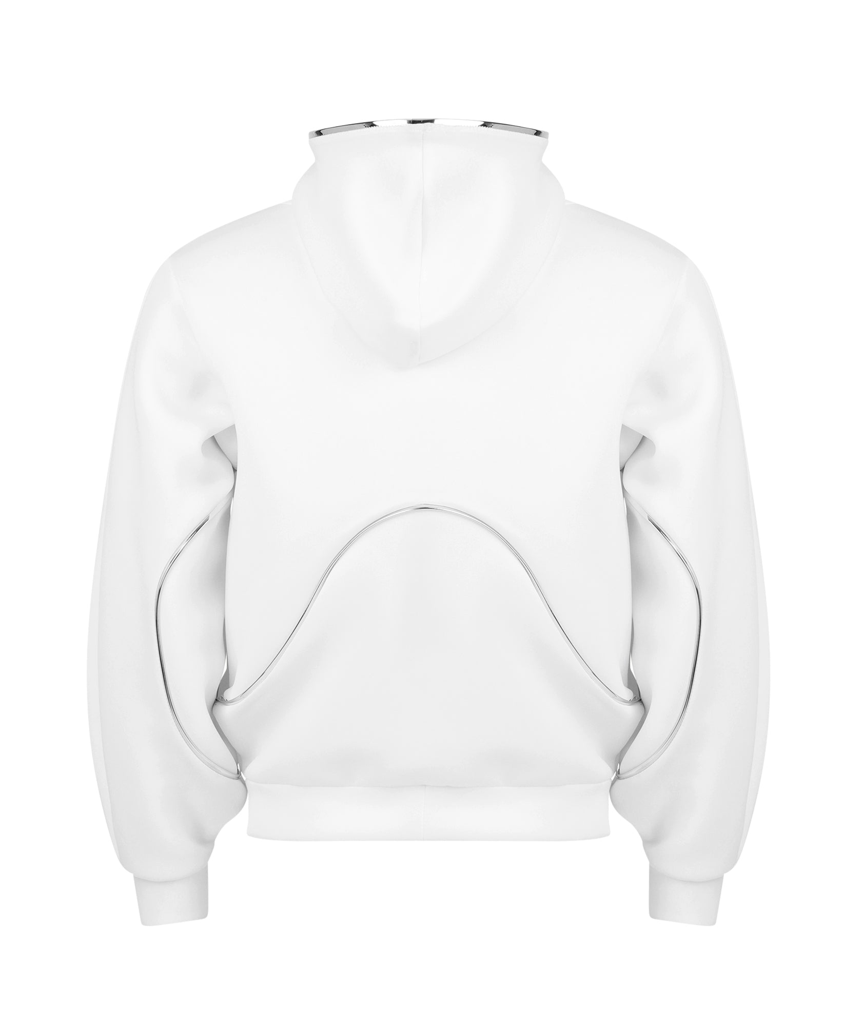 WHITE CYBER HOODIE