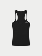 BLACK RIBBED RACERBACK TANK