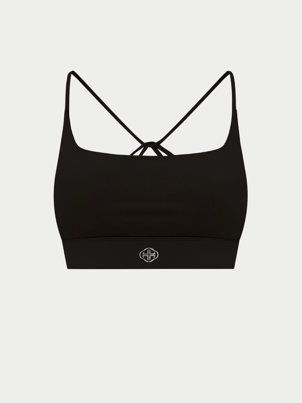 BLACK CRISS CROSS SPORTS BRA