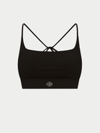BLACK CRISS CROSS SPORTS BRA