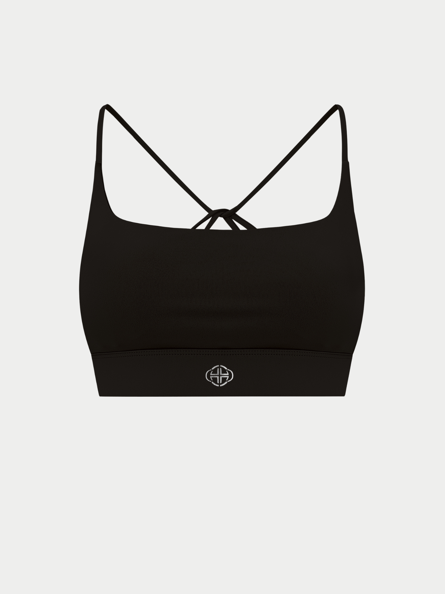 BLACK CRISS CROSS SPORTS BRA