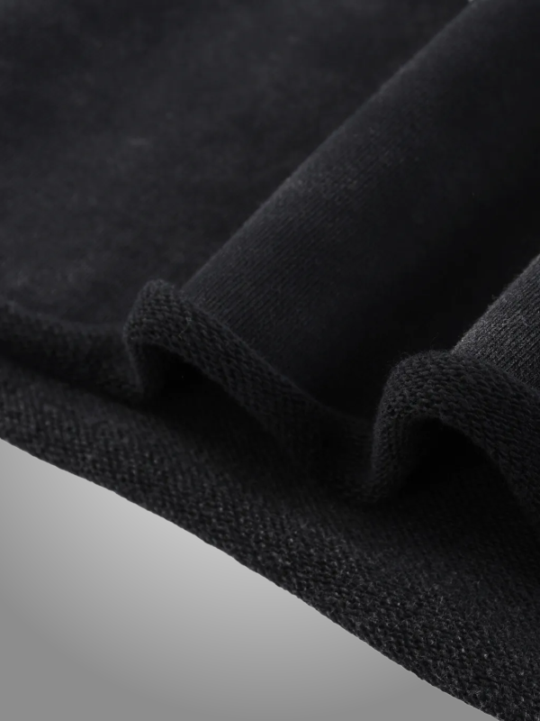 BLACK PIPED SWEATSHIRT