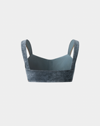 JEAN BLUE FAUX DENIM SPORTS BRA
