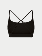 BLACK CRISS CROSS SPORTS BRA