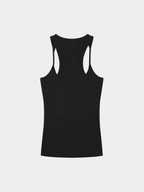 BLACK RIBBED RACERBACK TANK