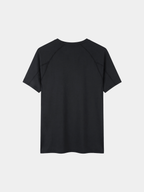 BLACK PERFORMANCE CONTRAST STITCH T