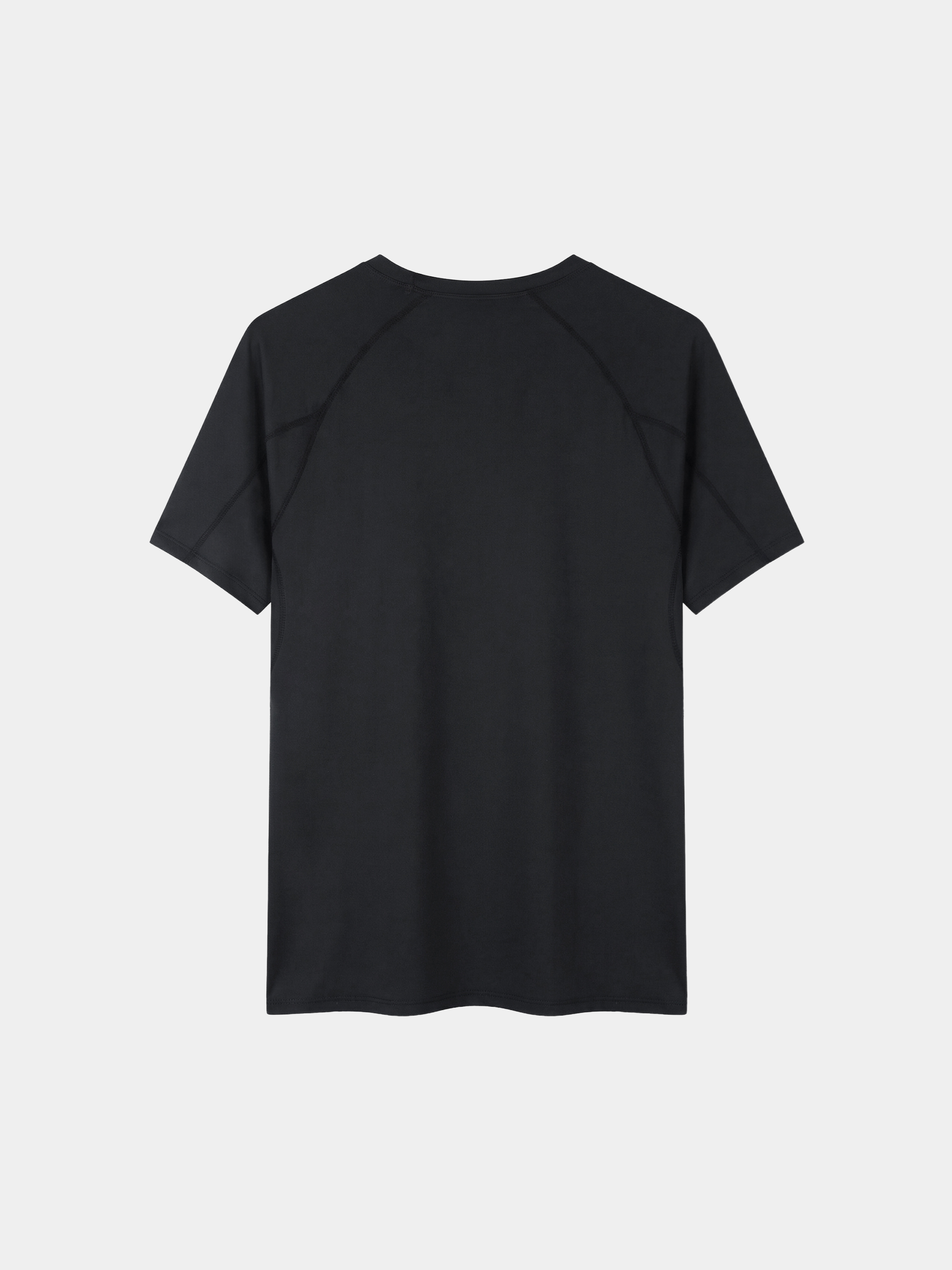 BLACK PERFORMANCE CONTRAST STITCH T