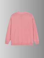 PINK FRAYED SWEATER