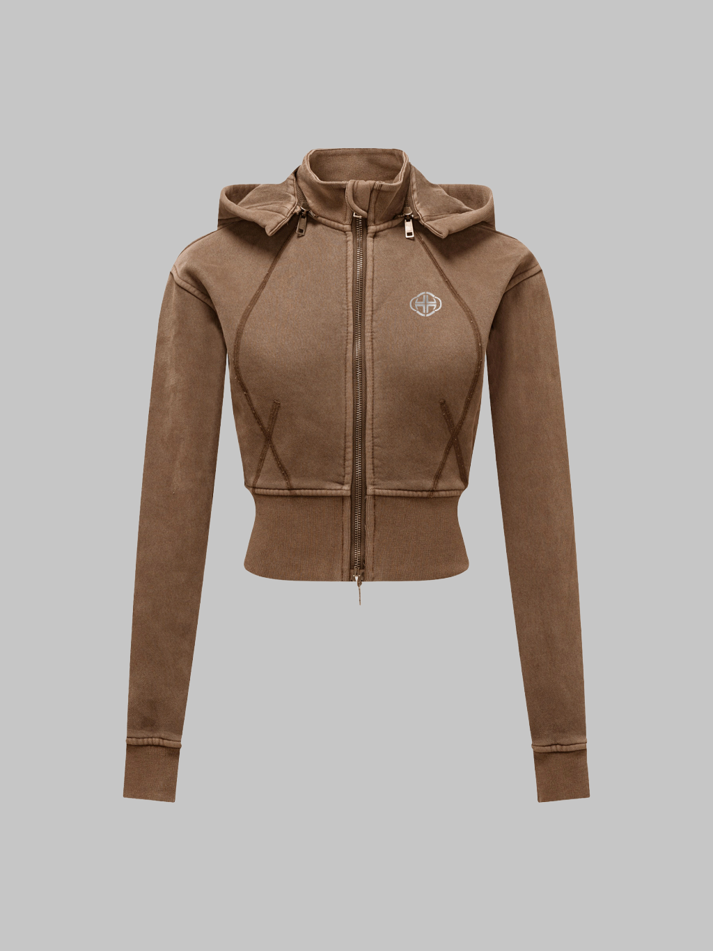 MARRÓN ELITE CROPPED JACKET