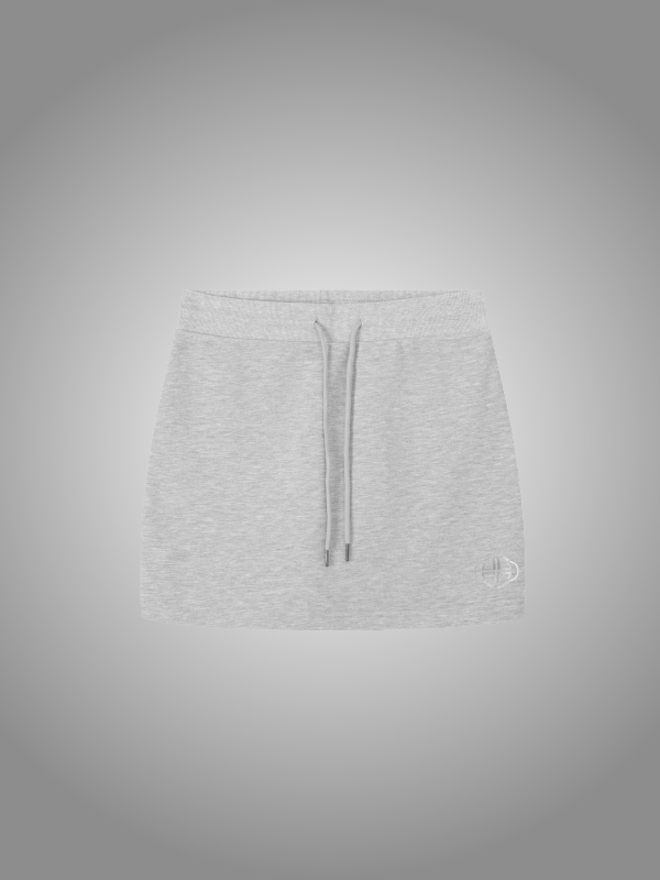 GREY DRAWSTRING SKIRT