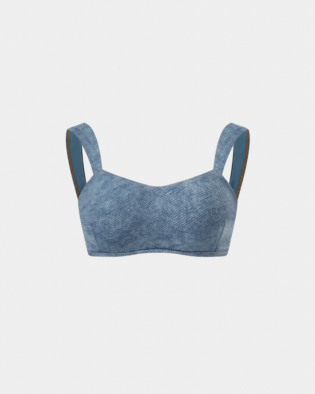 LIGHT BLUE DENIM SPORTS BRA