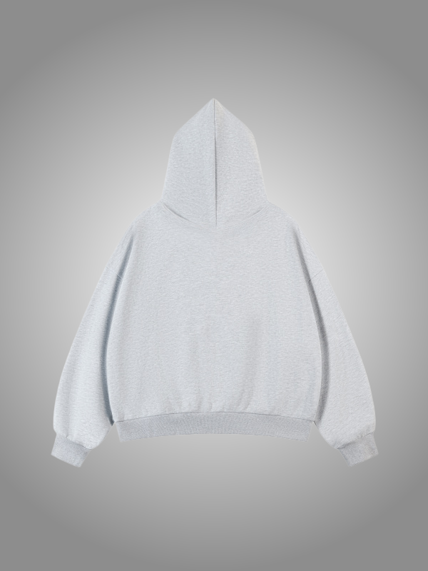 GREY FULL-ZIP HOODIE