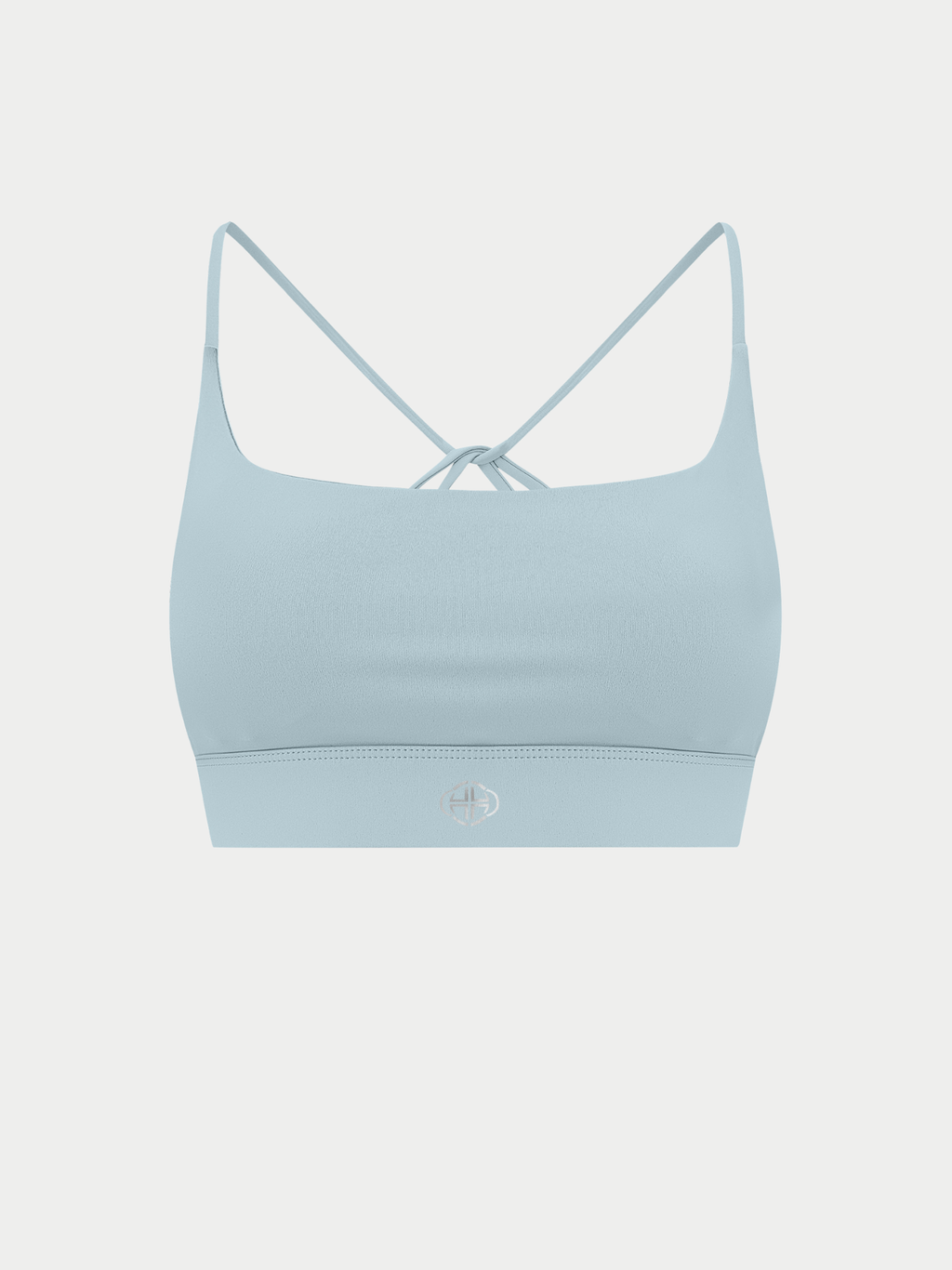LIGHT BLUE CRISS CROSS SPORTS BRA
