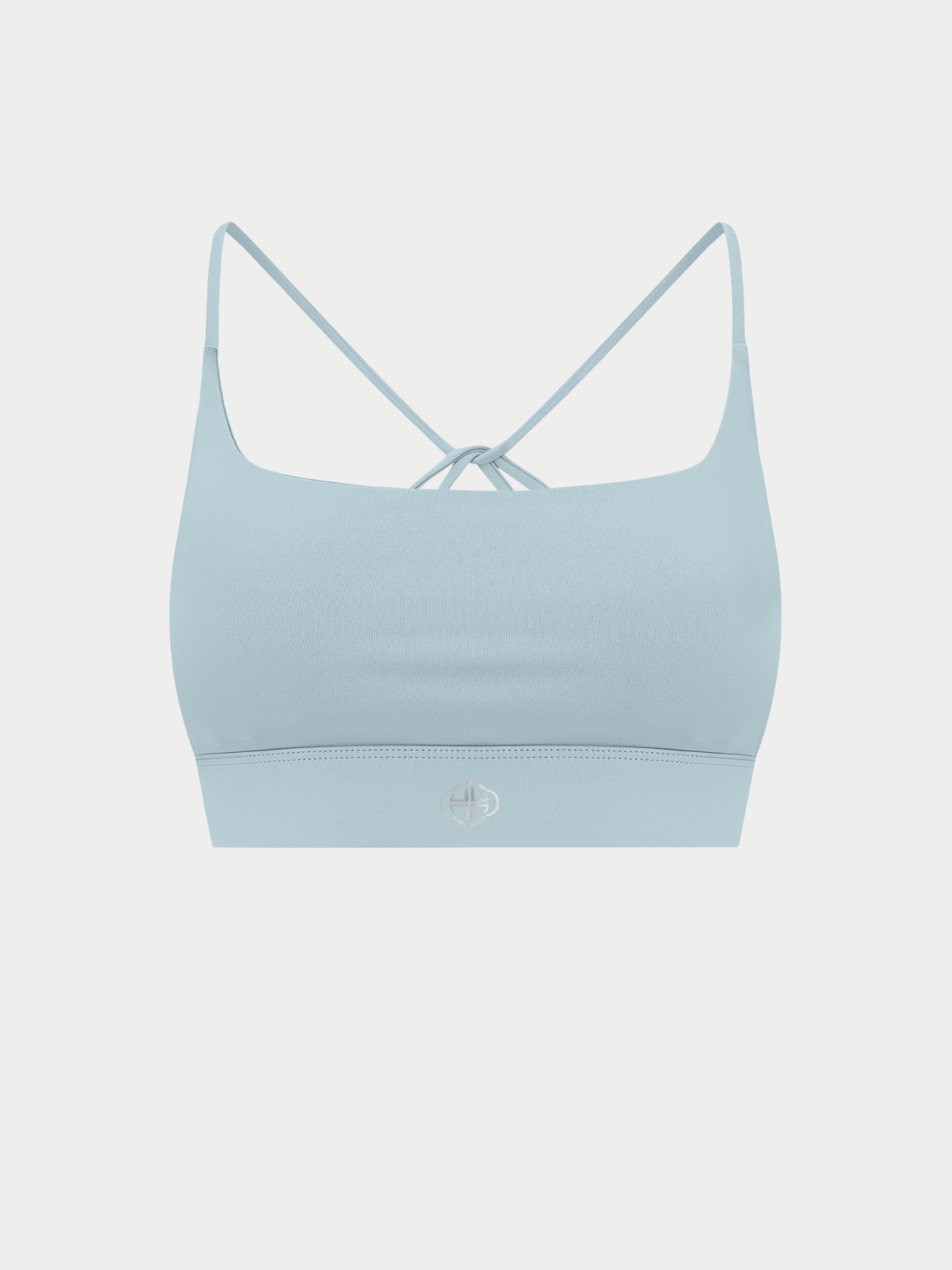 LIGHT BLUE CRISS CROSS SPORTS BRA