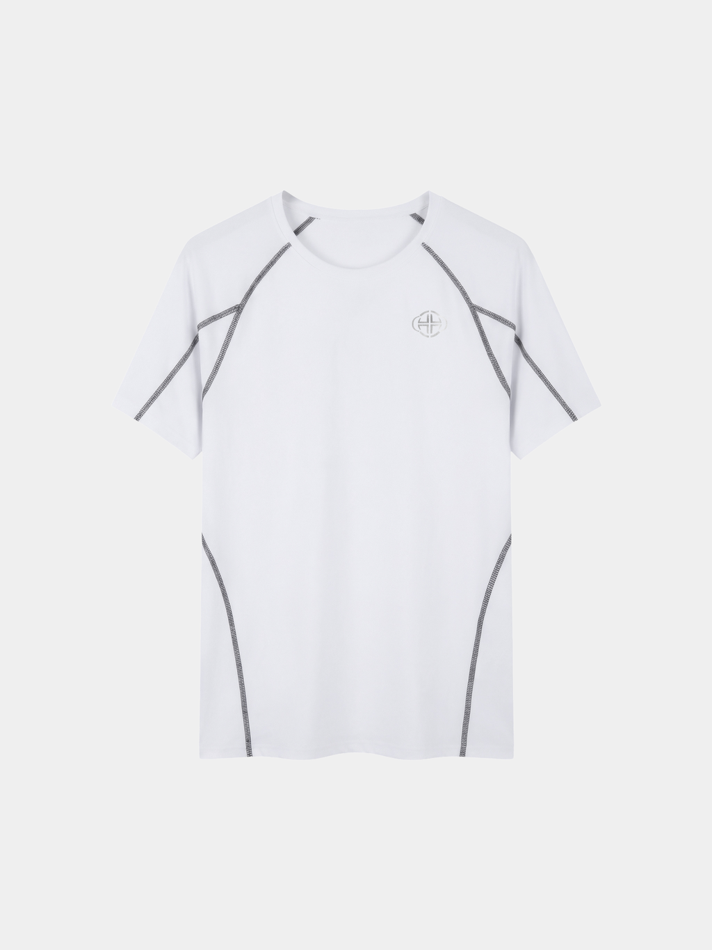 WHITE PERFORMANCE CONTRAST STITCH T