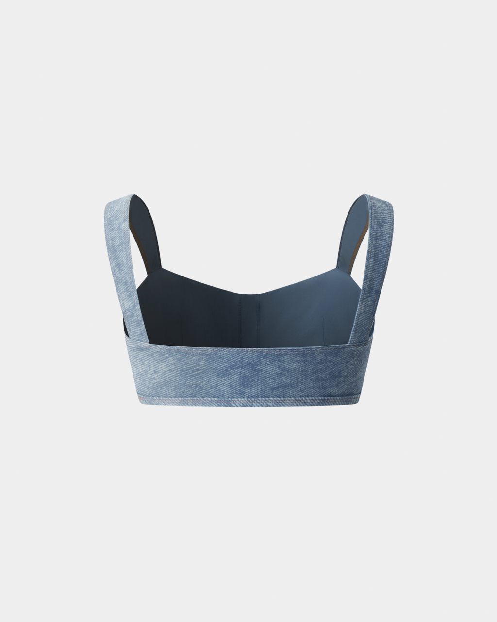LIGHT BLUE DENIM SPORTS BRA