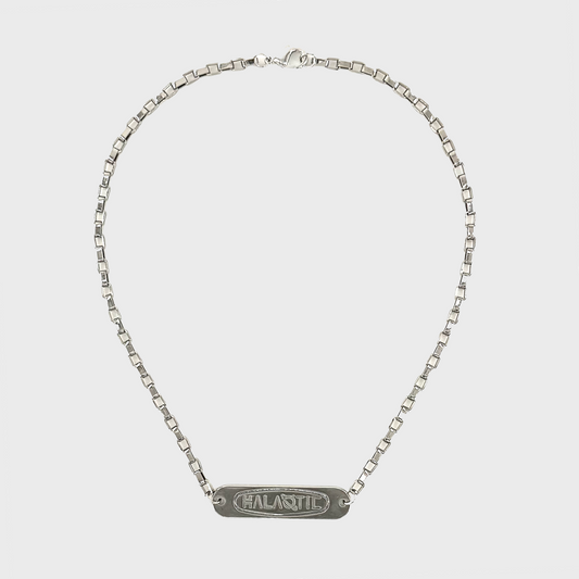 ALUMINUM BRANDED NECKLACE