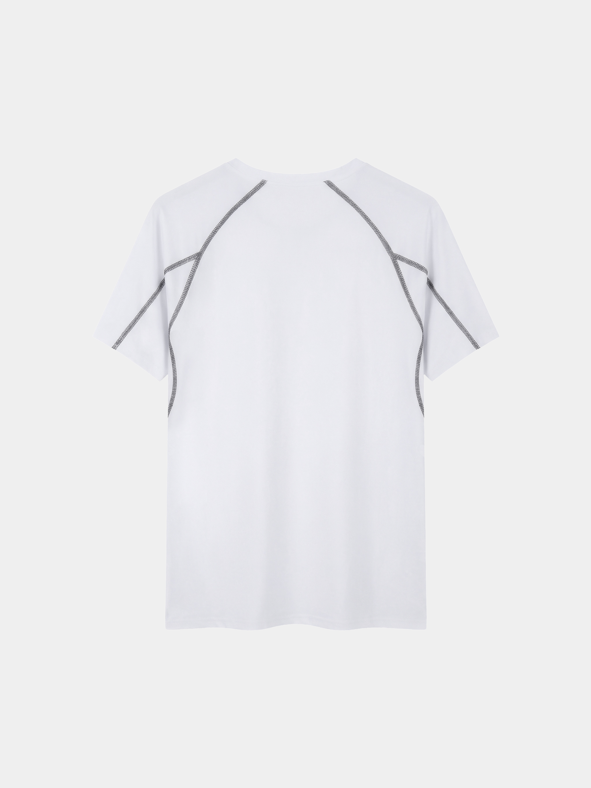 WHITE PERFORMANCE CONTRAST STITCH T
