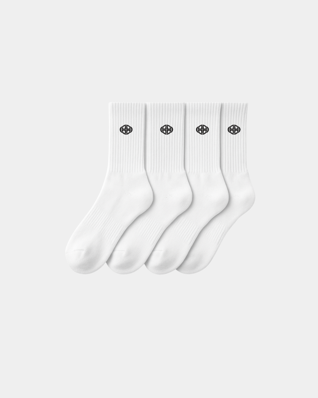 2-PACK WHITE HIGH SOCKS