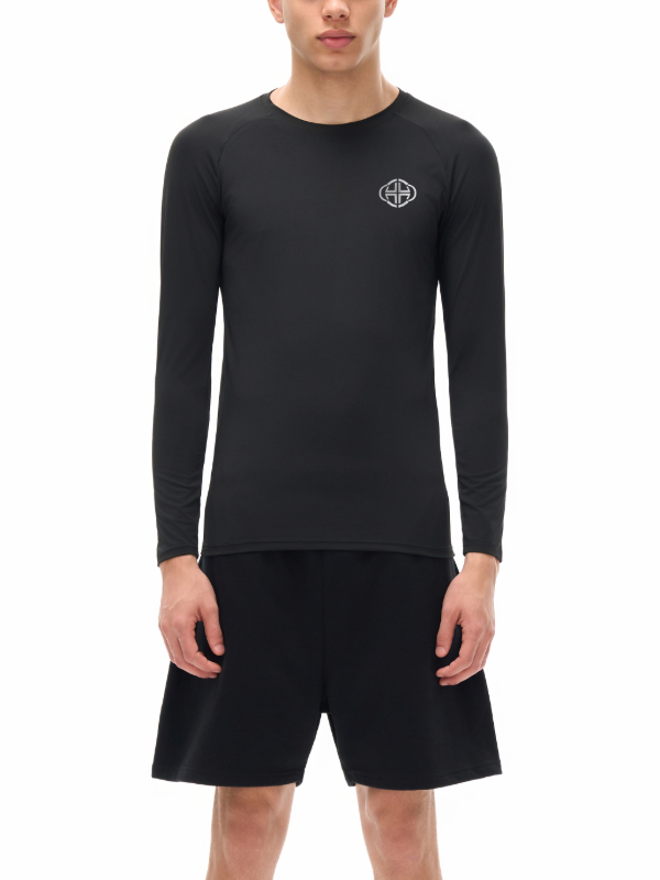 BLACK COMPRESS LONG-SLEEVE