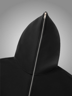 BLACK FULL-ZIP HOODIE