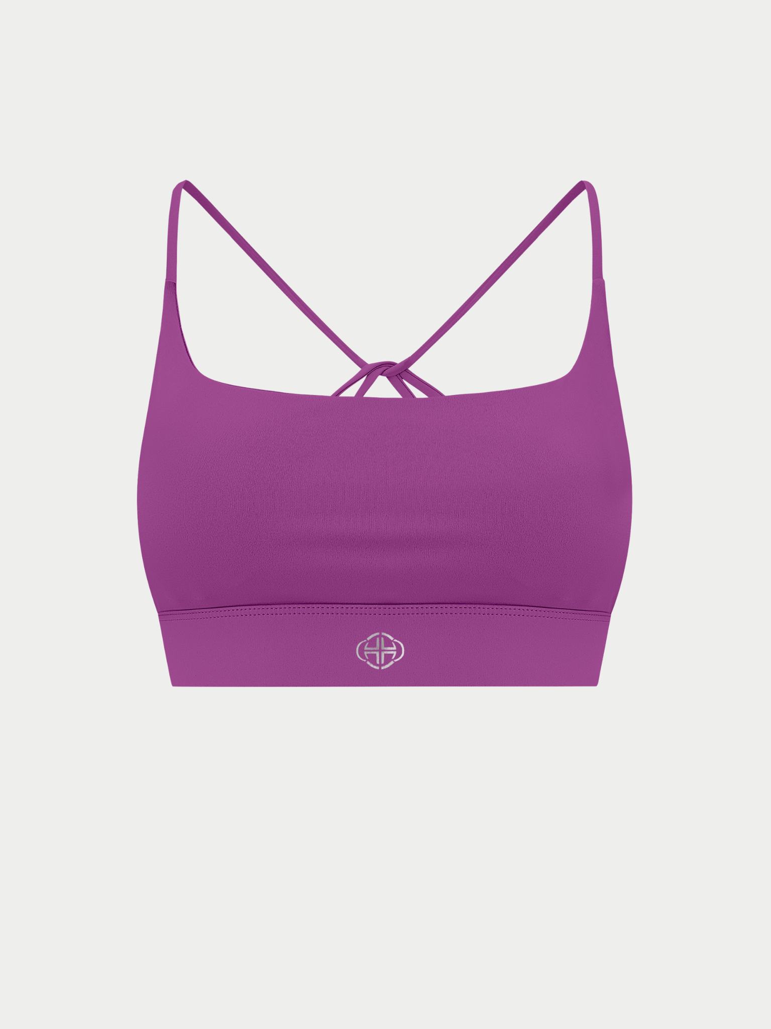 PURPLE CRISS CROSS SPORTS BRA