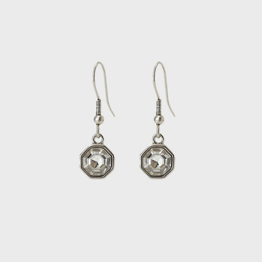 SWAROVSKI CRYSTAL EARRINGS ROUND