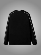 BLACK RAGLAN SWEATSHIRT