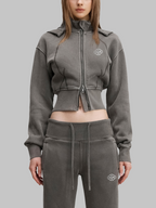 MARRÓN ELITE CROPPED JACKET