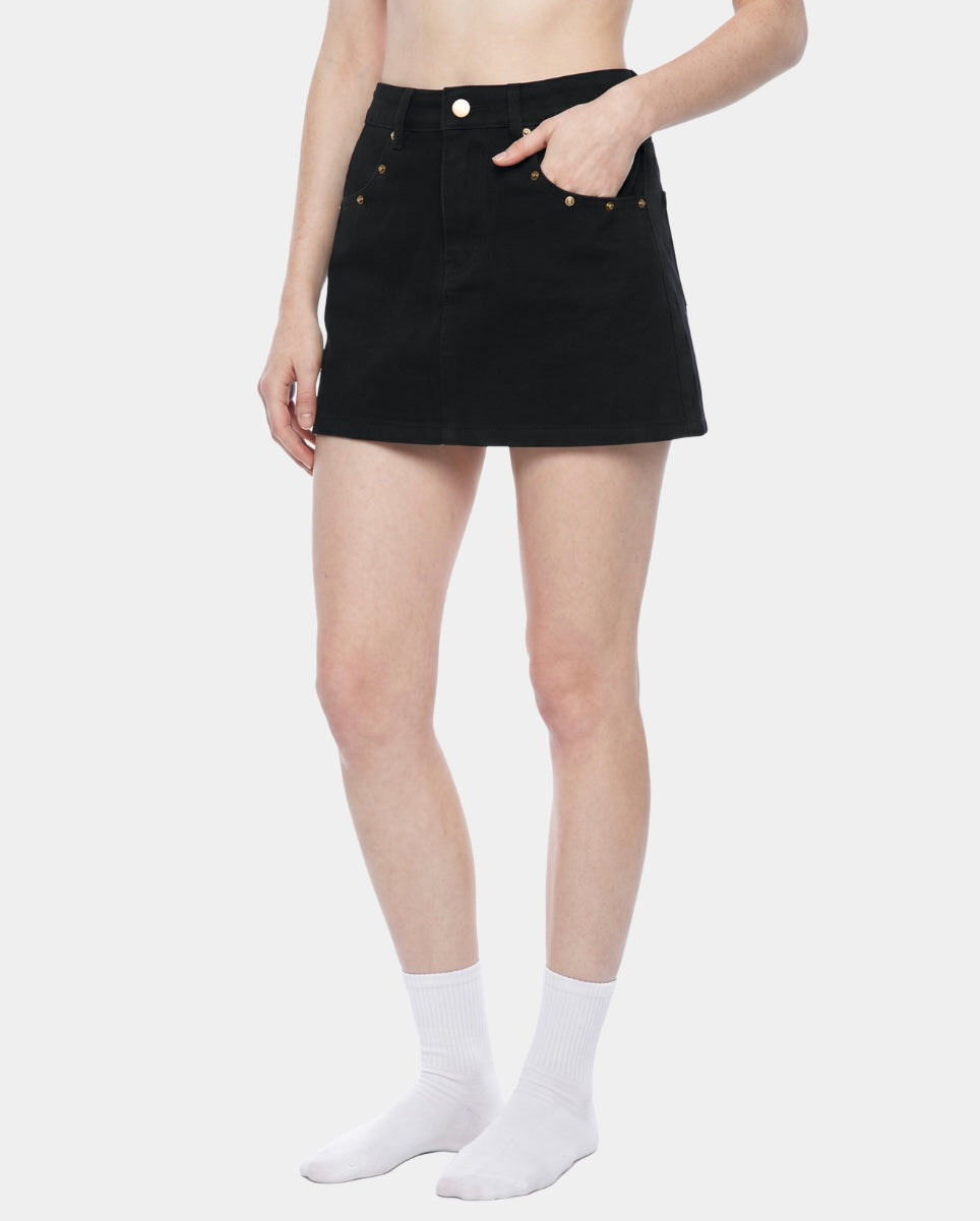 WOMEN'S STUDDED MINI SKIRT