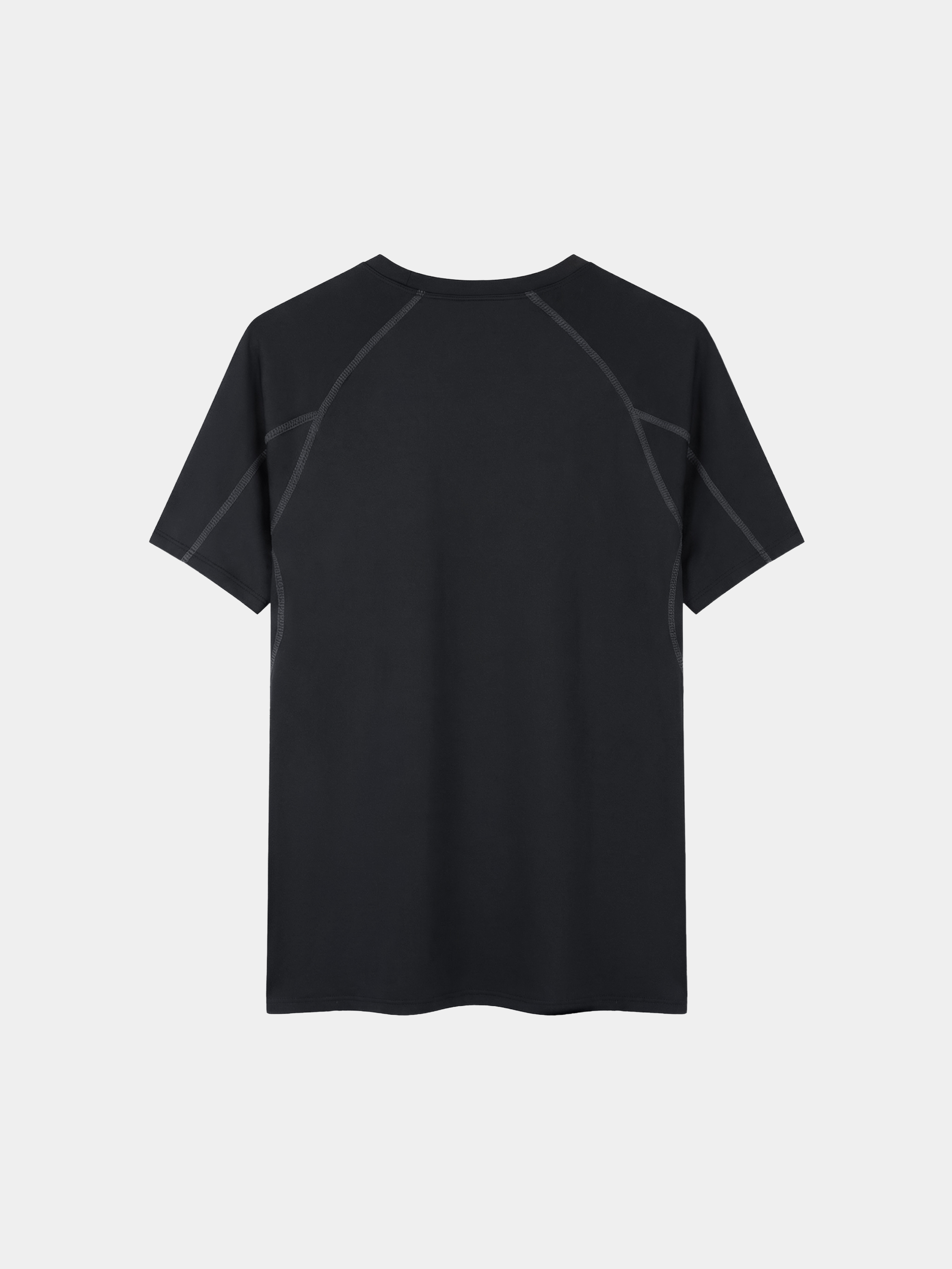 BLACK/GREY PERFORMANCE CONTRAST STITCH T