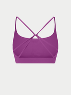 PURPLE CRISS CROSS SPORTS BRA