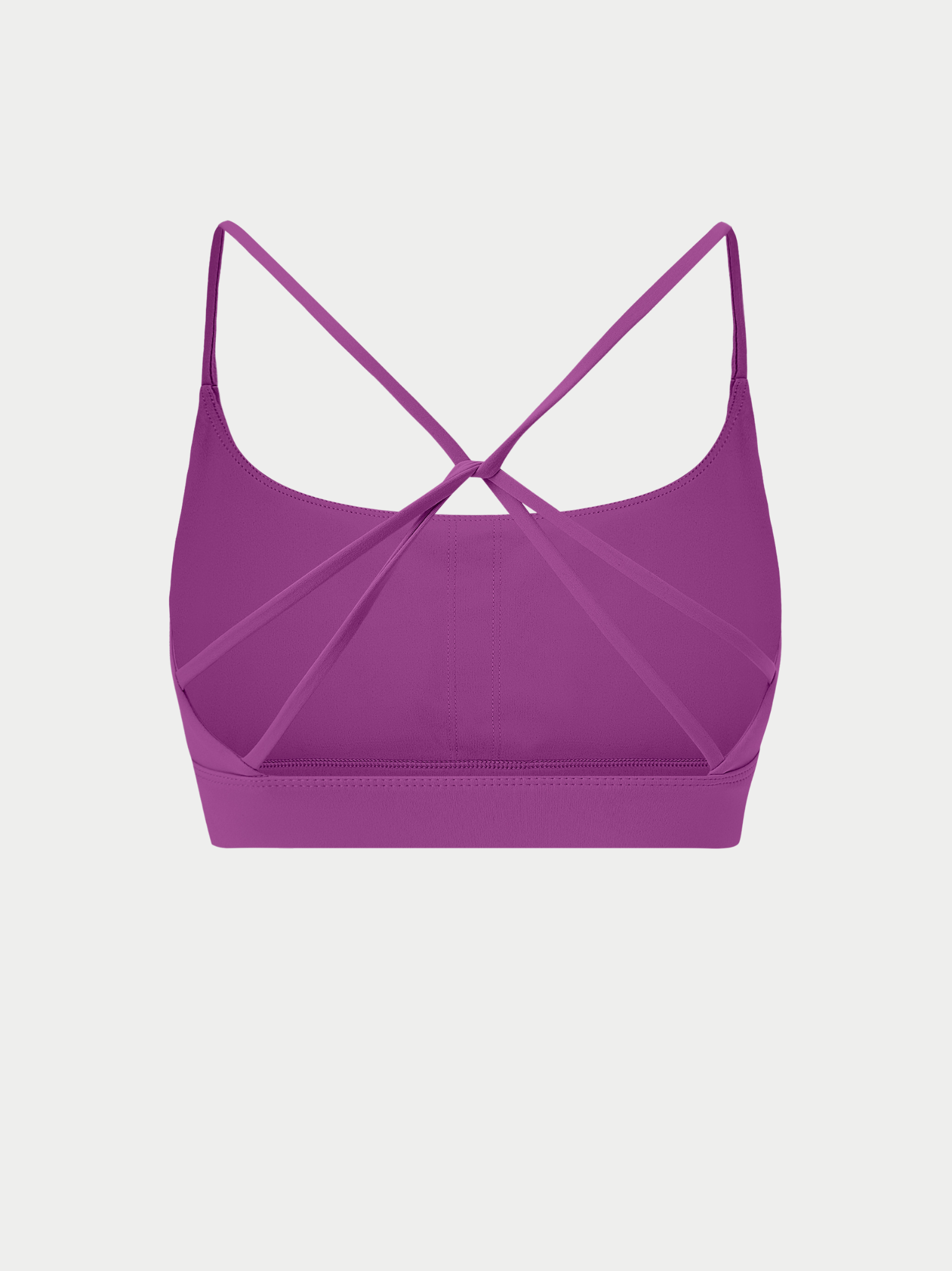PURPLE CRISS CROSS SPORTS BRA