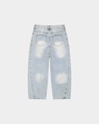 MEN'S LIGHT WASH SUNFADE BARREL LEG JEANS