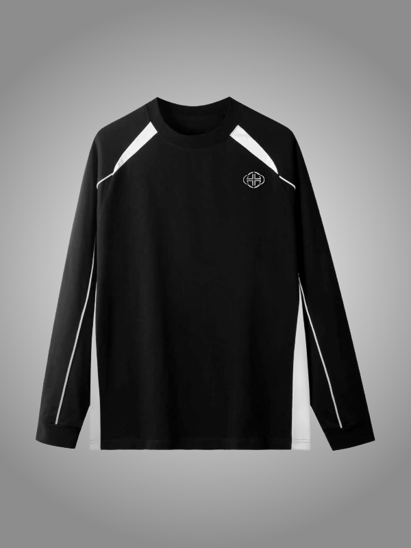 BLACK RAGLAN SWEATSHIRT