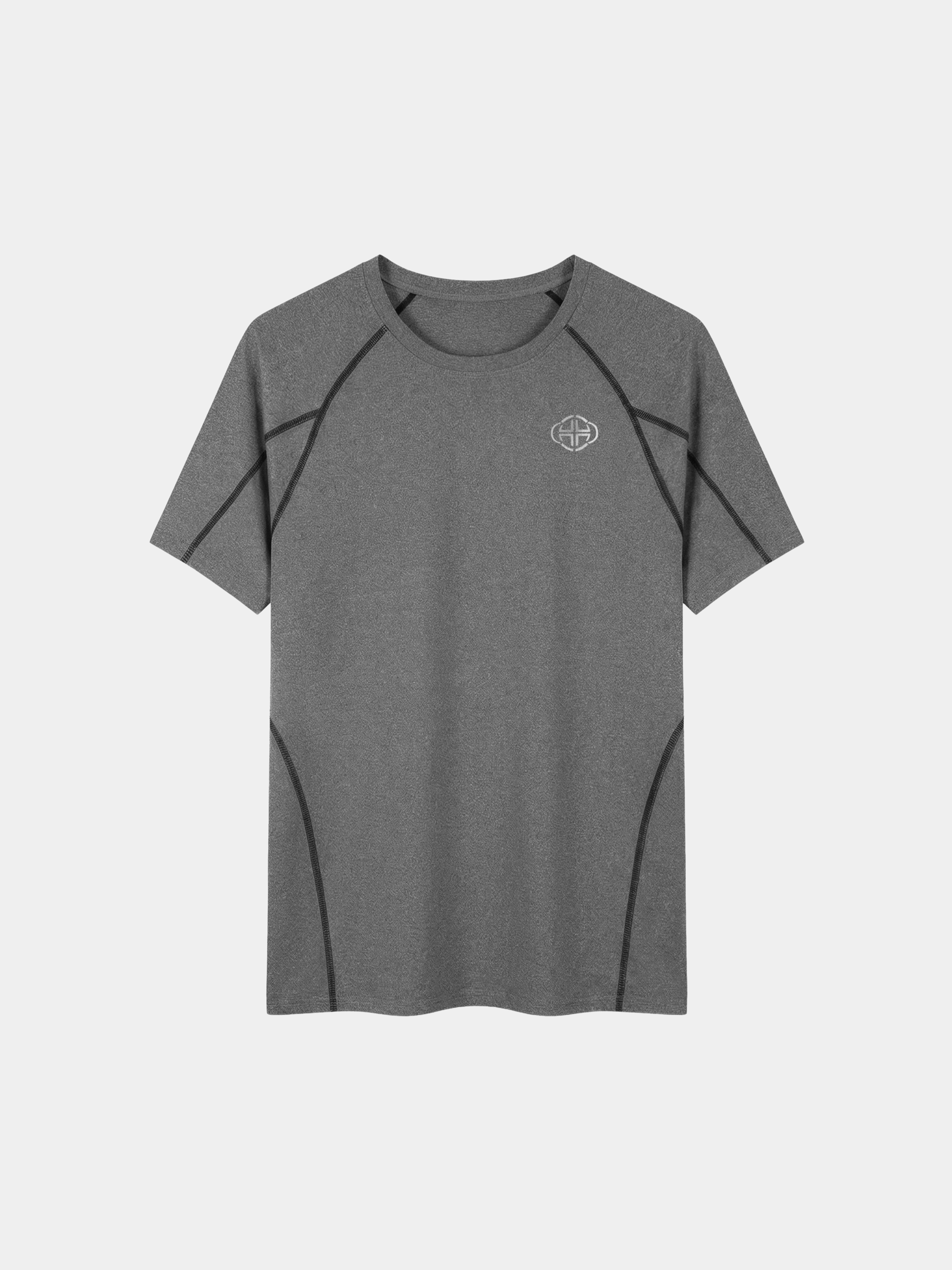 GREY PERFORMANCE CONTRAST STITCH T