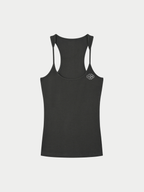 DARK GREY RIBBED RACERBACK TANK